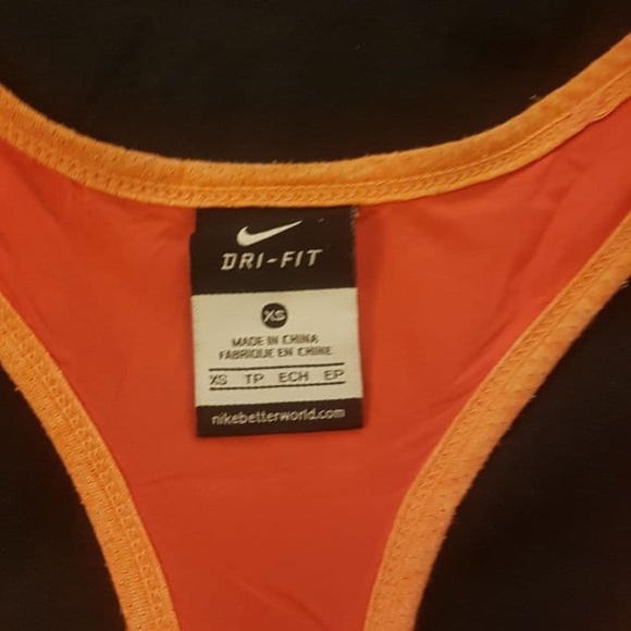 Nike Women's Lightweight Dri-Fit Orange Tank Top - Picture 5 of 9